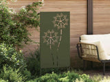 Garden Privacy Screen Olive green 50 x 140 cm Cold-rolled steel 876283