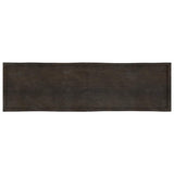 Table Top Dark Brown 220x60x cm Treated Solid Wood Live Edge 364057