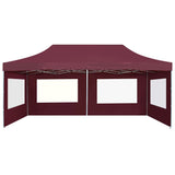 Professional Folding Party Tent with Walls Aluminium 6x3 m Wine Red 45509