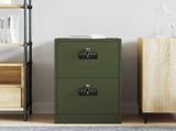 File Cabinet Olive Green 44 x 50 x 74.5 cm Cold-Rolled Steel 891596