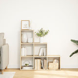 Room Divider Bookcase 3-Tier Sonoma Oak 99x29x99 cm Engineered Wood 857960