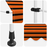 Manual Retractable Awning 150 cm Orange and Brown 145835