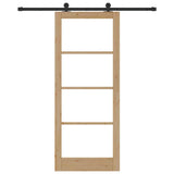 Sliding Door ORKDAL Natural and Black 86 x 211 cm 3332005