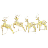 LED Reindeers with 80 LEDs 4 pcs Gold PET 3399384