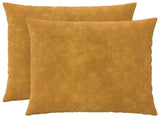 Cushion with Pillow HEERLEN 2 pcs Yellow Microfiber Fleece 928409