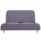 Bed Frame without Mattress Light Grey Fabric 135x190 cm Double 281103