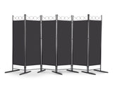 5.74FT 6-Fold Top With Shape 130g Polyester Cloth Plastic Feet Carbon Steel Frame Foldable Screen 19058030