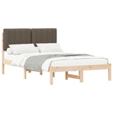 Bed Frame with Upholstered Headboard Taupe 120 x 190 cm 878067