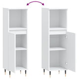 Bathroom Cabinet White 30x30x100 cm Engineered Wood 831548