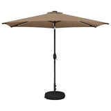 Garden Parasol with LED Lights and Base 300 x 300 cm Polyester 42036268