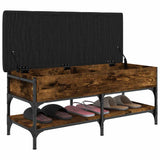Shoe Bench Smoked Oak 102x42x45 cm Engineered Wood 835199