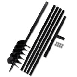 Ground Drill with Handle 150 mm with Extension Tube 5 m Steel 270527