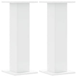 Speaker Stands 2 pcs White 30x30x80 cm Engineered Wood 852663