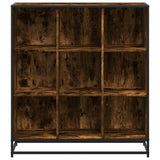 Bookcase Smoked Oak 97.5x33x107.5 cm Engineered Wood and Metal 3300862