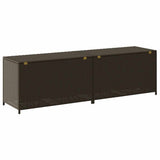 Garden Storage Box Poly Rattan 200x50x60 cm Brown 46475