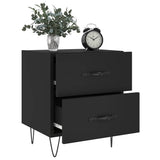 Bedside Cabinets 2 pcs Black 40x35x47.5 cm Engineered Wood 827295