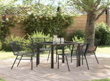 Garden Dining Set 5 pcs Black Poly Rattan 3380891