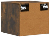 Wall-Mounted Bedside Cabinet Smoked Oak 33 x 34.5 x 40 cm 897965