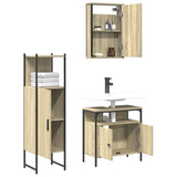ZNTS 3 Piece Bathroom Furniture Set Sonoma Oak Engineered Wood 3214816
