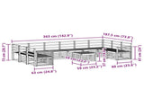 Sofa Sets 11 pcs Natural Solid Acacia Wood 3375609
