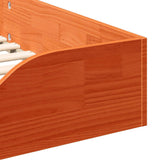 Bed Frame Wax Brown 75 x 190 cm Solid Pine Wood 873399