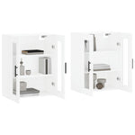 Wall Mounted Cabinets 2 pcs White Engineered Wood 3197961