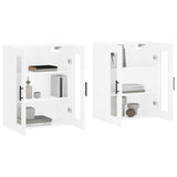 Wall Mounted Cabinets 2 pcs White Engineered Wood 3197961