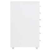 Mobile File Cabinet White 28x41x69 cm Metal 335916