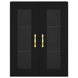 Wall Mounted Cabinets 2 pcs Black Engineered Wood 3197922