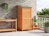 Garden Shed with Roof Brown 59 x 56 x 176 cm Solid Fir Wood 42033463