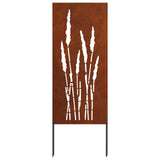 Garden Privacy Screen Floral Rusty 50 x 140 cm Weathering Steel 876314