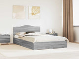 Bed Frame with Drawer Grey Sonoma 120 x 190 cm Engineered Wood 3413635