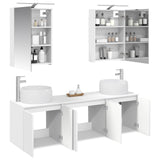 Bathroom Cabinet Set 5 pcs White Engineered Wood 3406511