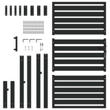 Garden Gate Lockable Black 100x150 cm Aluminium 42004148