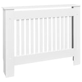 White Radiator Cover Heating Cabinet 112 cm Engineered Wood 242189