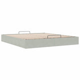 Ottoman Bed Frame No Mattress Light Grey Super King Velvet 3311003