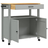 Kitchen Trolley MONZA 84x40x88.5 cm Solid Wood Pine 376107