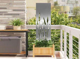 Garden Privacy Screen Silver 32 x 140 cm Stainless steel 876242