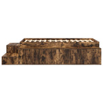 Storage Bed Frame with Drawer Smoked Oak 244 x 127 x 53.5 cm 3335577