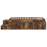 Storage Bed Frame with Drawer Smoked Oak 234 x 118 x 53.5 cm 3335585