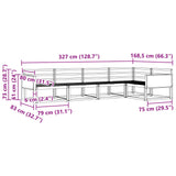 Outdoor Sofa Set 5 pcs Natural Solid Acacia Wood 3382567