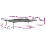 Bed Frame without Mattress Wax Brown 200x200 cm Solid Wood Pine 844814