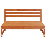 Garden Middle Sofa Solid Pine Wood Wax Brown 240 x 84 x 70 cm 865606