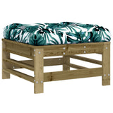 Garden Footstools with Cushions 2pcs Impregnated Wood Pine 825701