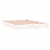 LED Bed Frame without Mattress White 120x200 cm Solid Wood 819968
