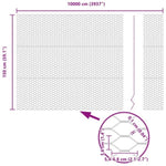Hexagon Fence Green 1.5 x 100 m Steel 42005471