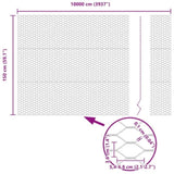 Hexagon Fence Grey 1.5 x 100 m Steel 42005619