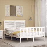 Bed Frame without Mattress White 140x200 cm Solid Wood Pine 3193207