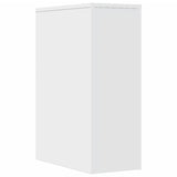 Narrow Bathroom Cupboard with Wheels White Engineered Wood 855277