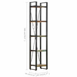 5-Tier Bookcase 40x30x180 cm Solid Reclaimed Wood 320629